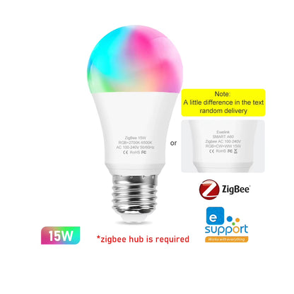 Smart Wifi Zigbee LED Light Bulb Dimmable E27 E14 GU10 RGBCW 2700-6500K LED Candle Lamp for Ewelink APP Alexa Google Home Yandex