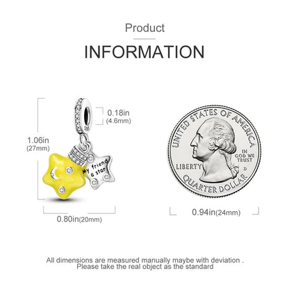 Charms Fit Pan S925 Silver Firefly Ocean Star Butterfly Glowing Changing Color Trendy Original Bracelets DIY Fine Jewelry Gifts