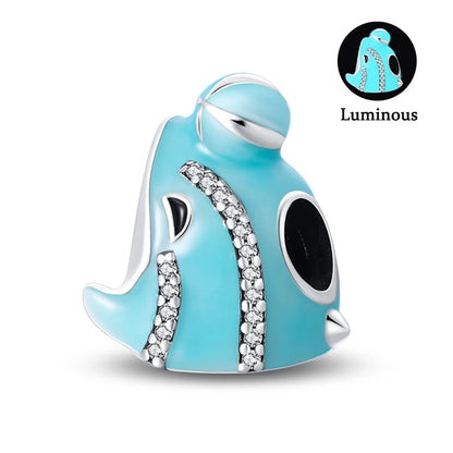 Charms Fit Pan S925 Silver Firefly Ocean Star Butterfly Glowing Changing Color Trendy Original Bracelets DIY Fine Jewelry Gifts