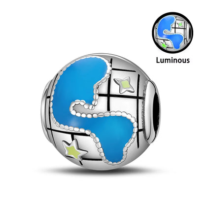 Charms Fit Pan S925 Silver Firefly Ocean Star Butterfly Glowing Changing Color Trendy Original Bracelets DIY Fine Jewelry Gifts