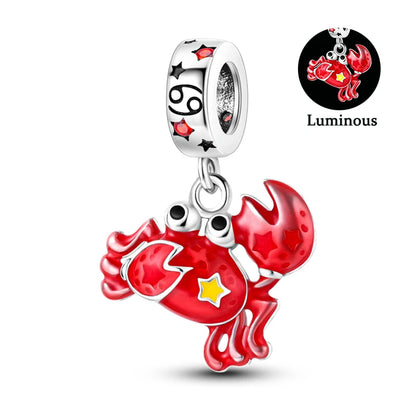 Charms Fit Pan S925 Silver Firefly Ocean Star Butterfly Glowing Changing Color Trendy Original Bracelets DIY Fine Jewelry Gifts