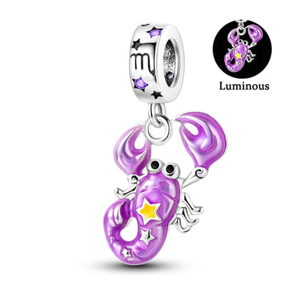 Charms Fit Pan S925 Silver Firefly Ocean Star Butterfly Glowing Changing Color Trendy Original Bracelets DIY Fine Jewelry Gifts