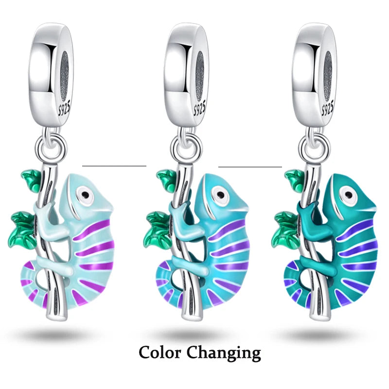 Charms Fit Pan S925 Silver Firefly Ocean Star Butterfly Glowing Changing Color Trendy Original Bracelets DIY Fine Jewelry Gifts