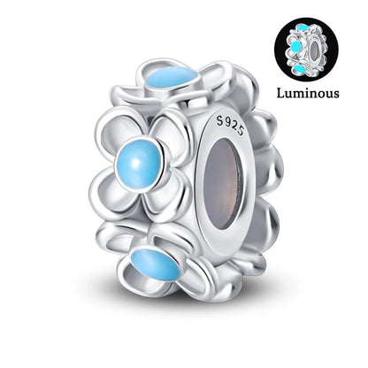 Charms Fit Pan S925 Silver Firefly Ocean Star Butterfly Glowing Changing Color Trendy Original Bracelets DIY Fine Jewelry Gifts