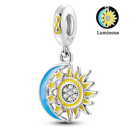 Charms Fit Pan S925 Silver Firefly Ocean Star Butterfly Glowing Changing Color Trendy Original Bracelets DIY Fine Jewelry Gifts