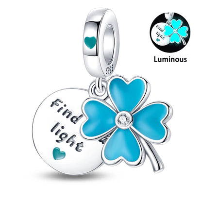 Charms Fit Pan S925 Silver Firefly Ocean Star Butterfly Glowing Changing Color Trendy Original Bracelets DIY Fine Jewelry Gifts