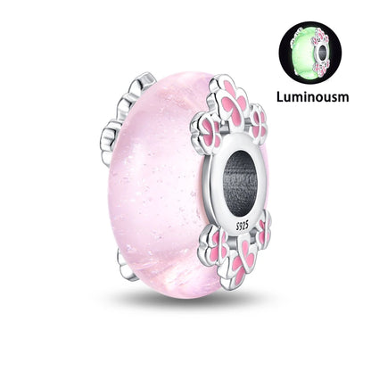 Charms Fit Pan S925 Silver Firefly Ocean Star Butterfly Glowing Changing Color Trendy Original Bracelets DIY Fine Jewelry Gifts