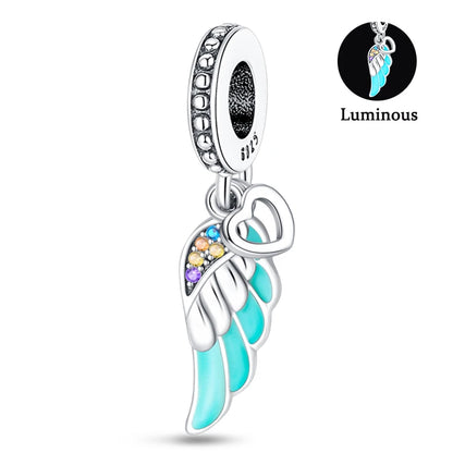 Charms Fit Pan S925 Silver Firefly Ocean Star Butterfly Glowing Changing Color Trendy Original Bracelets DIY Fine Jewelry Gifts