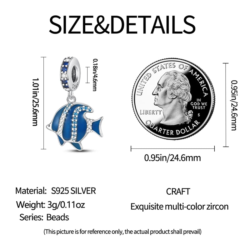 Charms Fit Pan S925 Silver Firefly Ocean Star Butterfly Glowing Changing Color Trendy Original Bracelets DIY Fine Jewelry Gifts