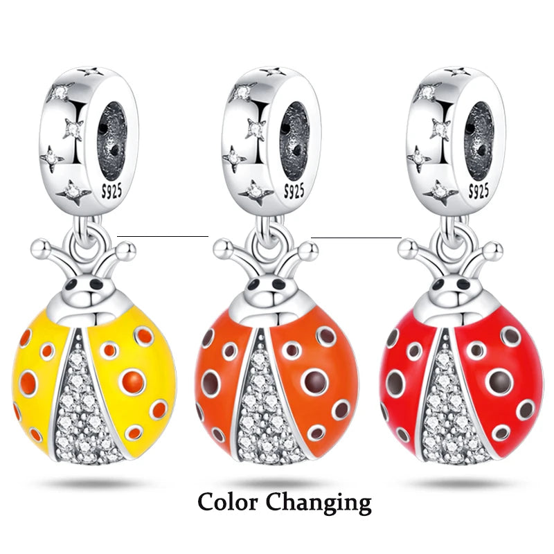 Charms Fit Pan S925 Silver Firefly Ocean Star Butterfly Glowing Changing Color Trendy Original Bracelets DIY Fine Jewelry Gifts