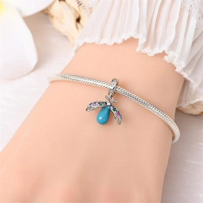 Charms Fit Pan S925 Silver Firefly Ocean Star Butterfly Glowing Changing Color Trendy Original Bracelets DIY Fine Jewelry Gifts