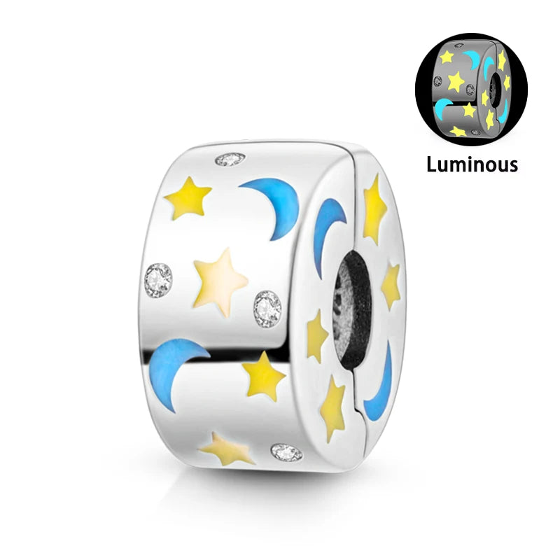 Charms Fit Pan S925 Silver Firefly Ocean Star Butterfly Glowing Changing Color Trendy Original Bracelets DIY Fine Jewelry Gifts