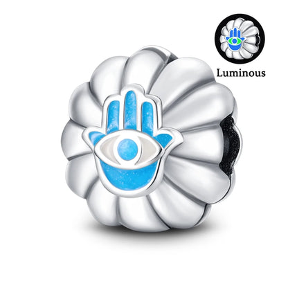 Charms Fit Pan S925 Silver Firefly Ocean Star Butterfly Glowing Changing Color Trendy Original Bracelets DIY Fine Jewelry Gifts