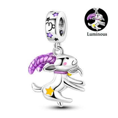 Charms Fit Pan S925 Silver Firefly Ocean Star Butterfly Glowing Changing Color Trendy Original Bracelets DIY Fine Jewelry Gifts