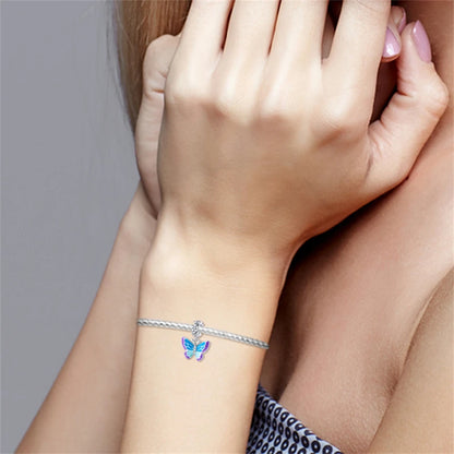 Charms Fit Pan S925 Silver Firefly Ocean Star Butterfly Glowing Changing Color Trendy Original Bracelets DIY Fine Jewelry Gifts